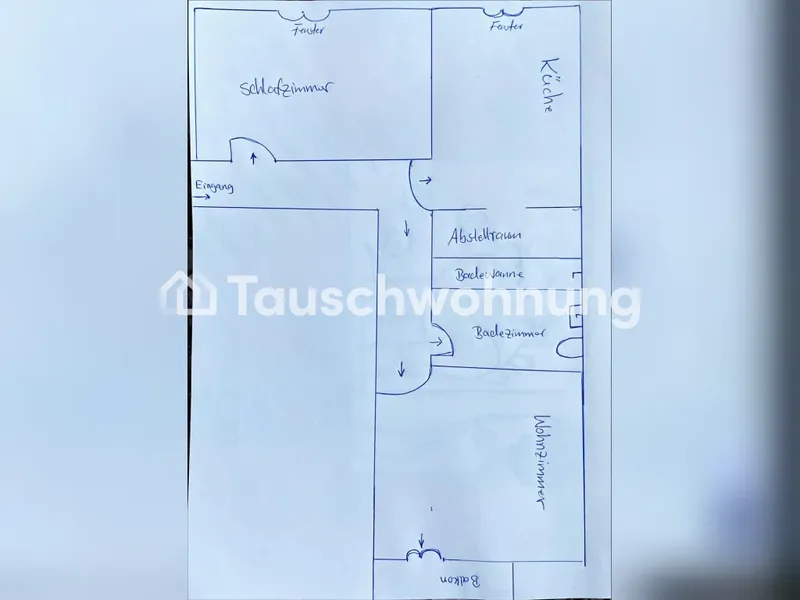 Tauschwohnung: Tausch von 2-Zimmerwohnung gegen 3-Zimmerwohnung — photo 1
